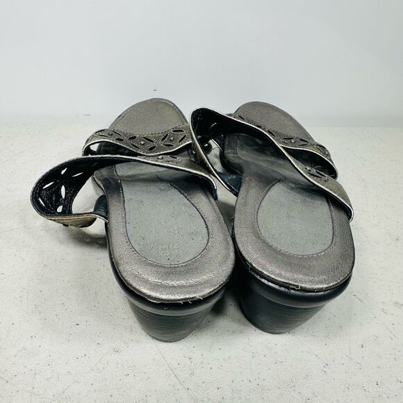 NAOT Strappy Slip On Wedge Sandals Womens Metallic Wedge Heel Cushioned Sz 39-8 - Picture 5 of 8